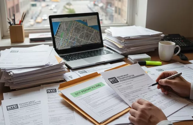NYC DOT permit application and paperwork filing service